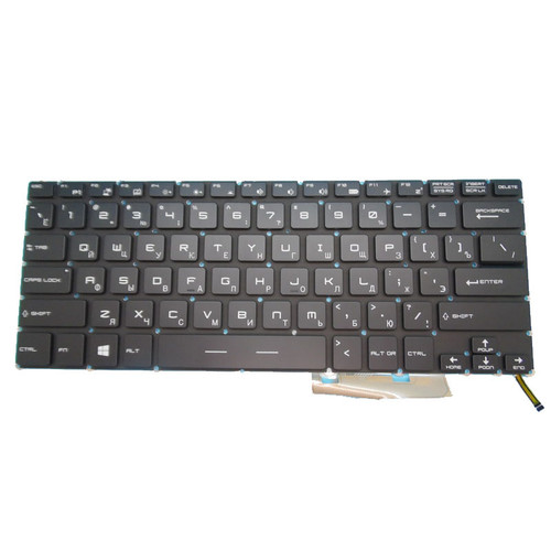 Black New Laptop Backlit Keyboard For MSI GS30 2M / GS32 6QE 7QE / GS40 6QD 6QE / GS43 GS43VR 6RE 7RE Russian RU No Frame