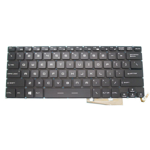 Black New Laptop Backlit Keyboard For MSI GS30 2M / GS32 6QE 7QE / GS40 6QD 6QE / GS43 GS43VR 6RE 7RE English US No Frame