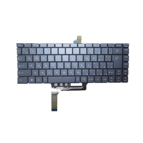 Gray New Laptop Monochrome Backlit Keyboard For MSI Creator 15M A10 A10SE A10SD A10SET Japanese JP No Frame