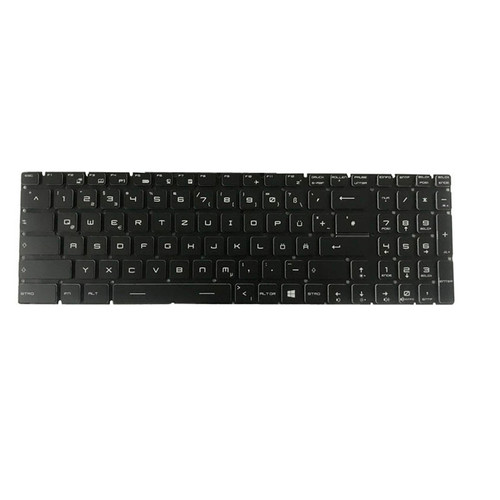 Black New Laptop No Backlit Keyboard For MSI GT76 Titan 9SG 9SF 10SF German GR