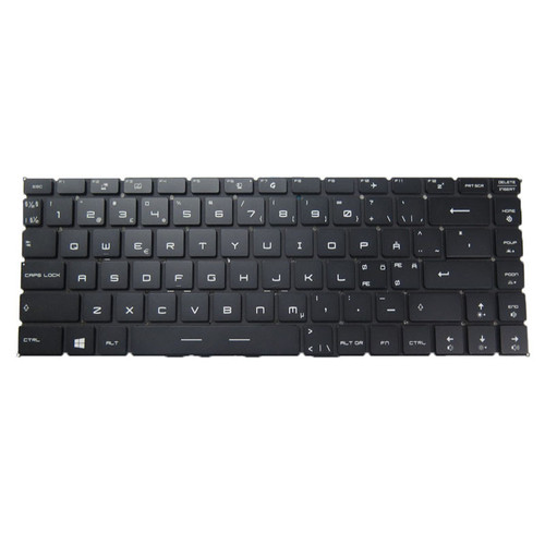Black New Laptop Monochrome Backlit Keyboard For MSI GF63 Thin 9S 9SC 9SCSR 9SCX 9SCXR 9RC 9RCX Nordic NE No Frame