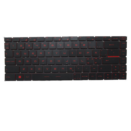 Black New Laptop No Backlit Keyboard Red Word For MSI Thin GF63 12U 12UC 12UCX 12UDX 12V 12VE 12VF 12H 12HW Nordic NE No Frame