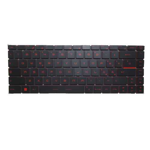 Black No Backlit Keyboard Red Word For MSI Bravo 15 / GF63 GF65 Thin / GS65 Stealth / GS65VR WP65 WS65 / P65 Creator / PS42 PS63 Modern / Creator 15M / Thin A15 / Thin 15 Italian IT