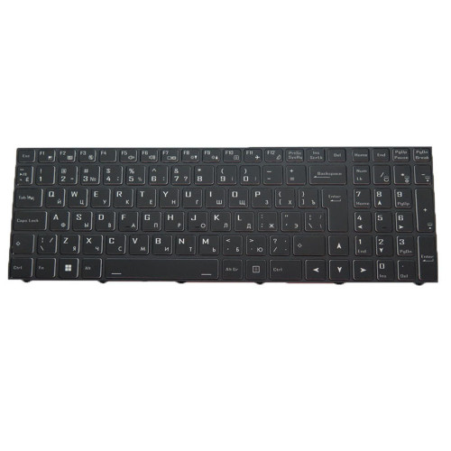 Laptop Keyboard For LYAMBDA LLT173P01BFMR_BK Russia RU With Backlit With Black Frame Black New