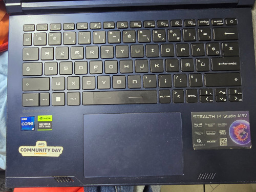 White Laptop Backlit Keyboard For MSI Stealth 14 Studio A13VE A13VF A13VG A13UDX United Kingdom UK No Frame New