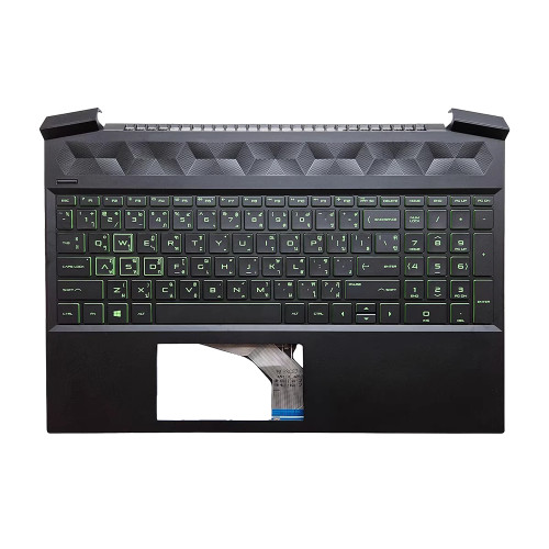 Laptop PalmRest&Keyboard For HP Pavilion Gaming 15-EC0000 L72597-281 with green backlit Thailand TI Black new