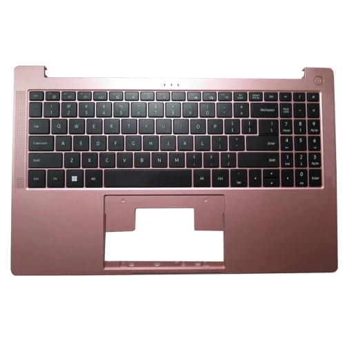 Laptop PalmRest&keyboard For ERAZER E15H English US Pink 95% New