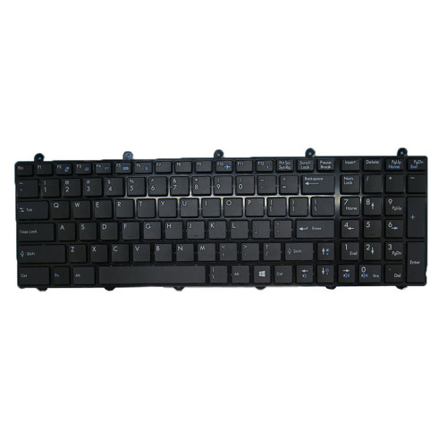 Black Used Laptop Keyboard For MSI US S1N-3EUS2J1-SA0 V123322DS1 UI S1N3EUS2J1SA0 English US With Black Frame