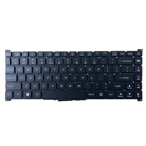 Laptop RGB Backlit Keyboard For ACER Predator Triton NEO 16 PTN16-51-74QK NH.QPMAA.001 English US Gray Colourful Backlit New