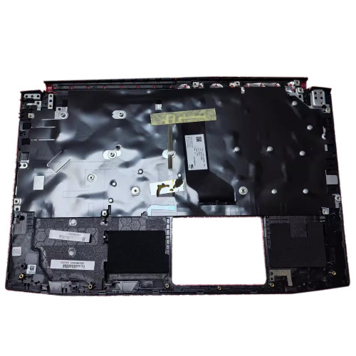 (Twill version) Laptop PalmRest&Keyboard For ACER Nitro 5 AN515-51 AN515-51-54FV | NH.Q2SEK.002 AN515-51-5082/72HL/775C/77AB English US Black New With Red Hinge Cover