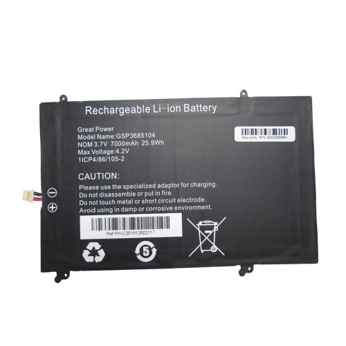 Laptop Battery GSP3685104 3.7V 7000MAH 25.9WH 5PIN 5Lines