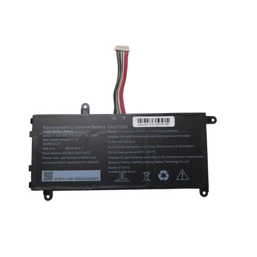 Laptop Battery 725457 11.55V 3770MAH 43.54WH 11PIN 11Lines