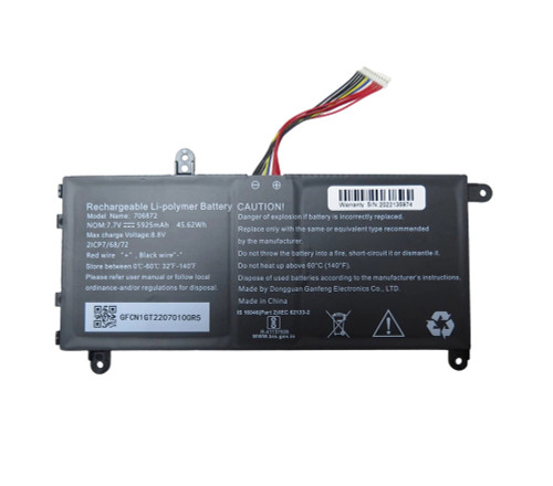 Laptop Battery 706872 7.7V 5925mAh 45.62Wh 11PIN 11Lines