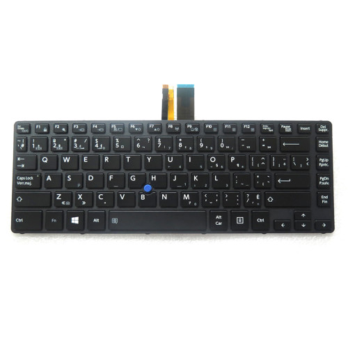Laptop Keyboard For Toshiba Portege R30-D Canada CA Black With Backlit&Pointing