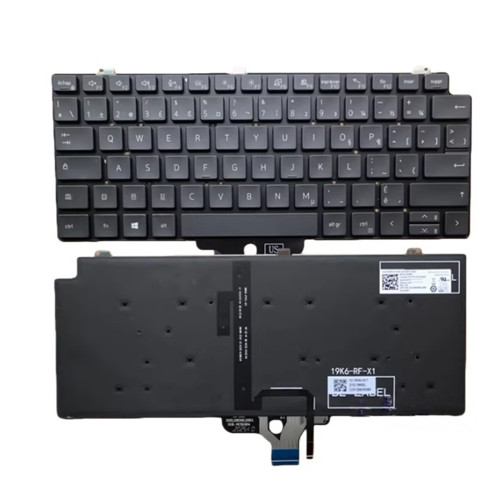 Laptop Keyboard For DELL For Latitude 7310 7410 / 7310 7410 2-in-1 Canada CA Black With Backlit