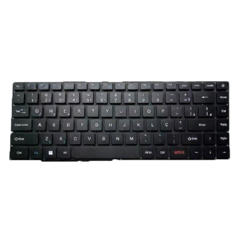 Laptop NETFLIX Keyboard For Multilaser Ultra UB440 UB445 F0044-044 MB3008044 XS-30011001 Brazil BR Black No Frame New