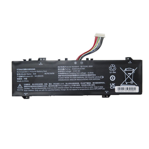 Laptop OEM Battery For ENZ K36 20160901 4500mAh 67Wh 14.8V For Faster X36 N36 K36 K36P X36E-3 New