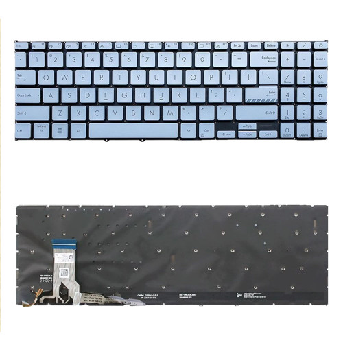 Laptop Keyboard For ASUS Vivobook Go 15 F1504GA Without Frame Silver United States US With Backlit