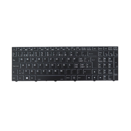 Laptop Backlit Keyboard For CVM18H96CH9430A 6-80-NJ510-18A-1 Swiss SW Black Frame New