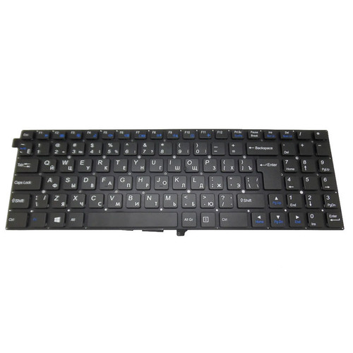 Used Laptop Keyboard For CLEVO W550EU W550EU1 MP-12C96SU-430W 6-80-W5500-281-1 Latin and Russian Black No Frame 90% New