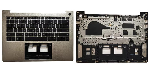 Laptop PalmRest&Keyboard For HUAWEI MateBook D 14 MDG-16 MDG-24 MDG-32 Silver TOP Case With Backlit United States US Black keyboard