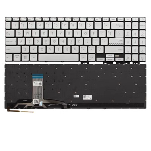 Laptop Keyboard For ASUS Vivobook 16X S1603IA Without Frame Silver United States US With Backlit