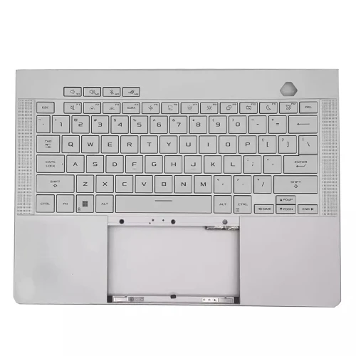Laptop PalmRest&keyboard For ASUS ROG Zephyrus G14 GA403UI GA403UU GA403UV White Top Case Black United States US keyboard With Backlit Used