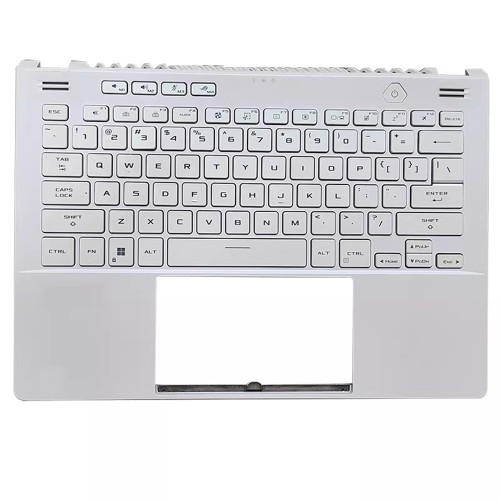 Laptop PalmRest&keyboard For ASUS ROG Zephyrus G14 GA402R GA402RK GA402RJ White Top Case Black United States US keyboard With Backlit Used