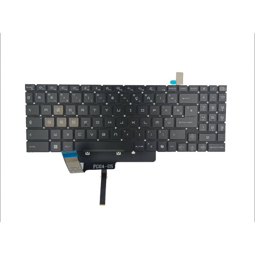 Laptop Keyboard For MSI Bravo 15 C7UDXK (MS-158N) French FR Black New
