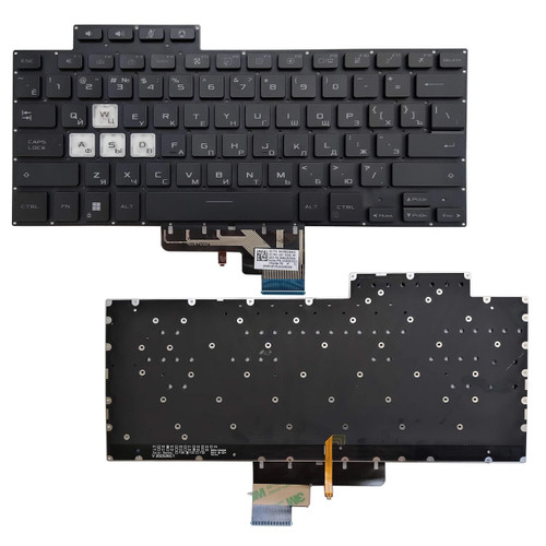 Laptop Keyboard For ASUS TUF Dash F15 FX516PMZ FX516PCZ Russian RU With Backlit Without Frame Black