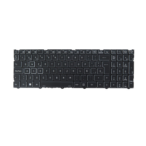 Laptop No Backlit Keyboard For CVM18H96E09430S 6-80-NL710-16A-1MP Spanish SP Black No Frame New