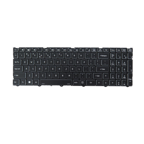 Laptop No Backlit Keyboard For CVM18H93009430J 6-80-NL713-01A-1 United States US Black No Frame New