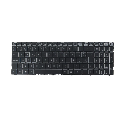 Laptop No Backlit Keyboard For CLEVO NL70 NL70AU NL70PU NL75AU NL75PU PD50SNE PD50SNE-G Spanish SP Black No Frame New