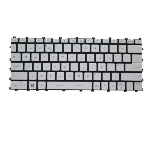 Laptop Backlit Keyboard For MSI Summit E14 Flip Evo-A13M A13M A13MT Summit E14 FlipEvo-A13MT United Kingdom UK/GB White No Frame