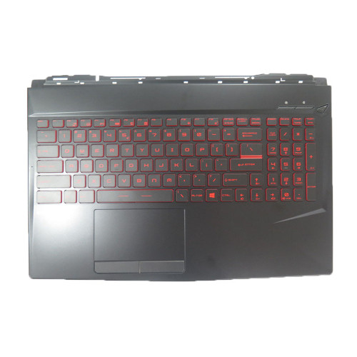 New Laptop Black PalmRest&US Backlit Keyboard Red Word For MSI GL63 E2P-6P6C223-TA2-IMR 9Z.NCXBN English US