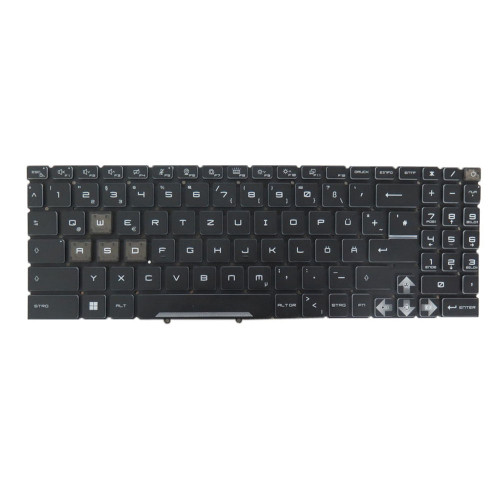 Laptop 3-zone RGB Backlight Keyboard For MSI GL76 9Z.NK1BN.D01 German GR Black No Frame New