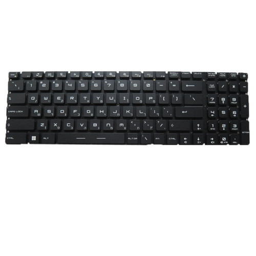 Laptop Per key RGB Backlit Keyboard For MSI Alpha 17 C7V C7VF C7VG Hebrew HB Black No Frame New