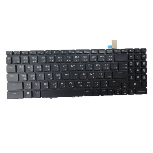 Laptop Per Key RGB Backlit Keyboard For MSI NSK-FG2ABN 03 9Z.NL4BN.A03 S1N3ETH223D10 S1N-3ETH223-D10 Thailand TI Black No Frame New