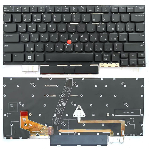 Laptop Keyboard For Lenovo ThinkPad X1 Carbon 11th Gen Russia RU With Backlit Black New