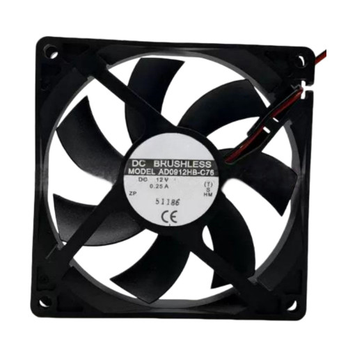 Cooling Fan For ADDA AD0912HB-C76 DC12V 0.25A 2-wire Without Interface New