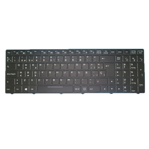 Laptop RGB Backlit Keyboard For CLEVO X580WNR X580WNR-D X580WNR-G Spanish SP Black Frame New