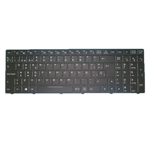 Laptop RGB Backlit Keyboard For CLEVO X580WNT X580WNT-D X580WNT-G Spanish SP Black Frame New