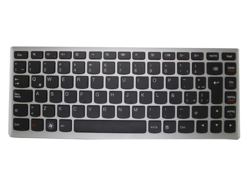 Laptop Keyboard For Lenovo U310 U310 Touch U310T Latin America LA 25204956 9Z.N7GSQ.D1E NSK-BCDSQ AELZ7L00110 T3D1-LA 25204866 V127920HK1 LA AELZ7L00010 25204806 MP-11K96LA-6863 AELZ7L00220 With Silver Frame New