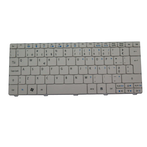 Laptop Keyboard For ACER ONE D255 White PO Portuguese NSK-AS206 PK130AE2A16 9Z.N3K82.206 KBI100A.046 KBI100A.046 New