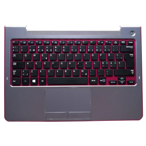 Laptop PalmRest&keyboard For Samsung NP542U3X 542U3X Nordic NR Pink New