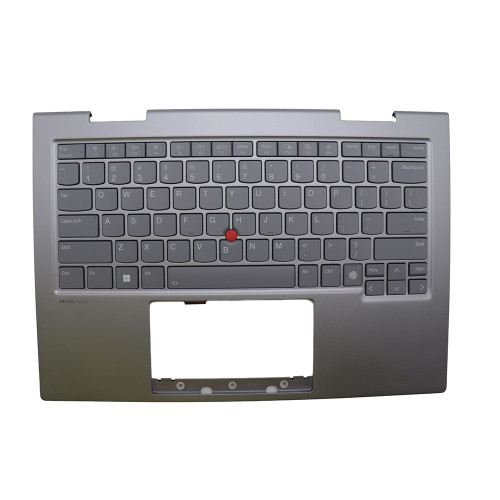 Laptop PalmRest&keyboard For Lenovo ThinkPad X1 2-in-1 Gen 9 English US 5M11P35040 5M11P35077 Grey With Backlit Fingerprint Without Touchpad WWAN New