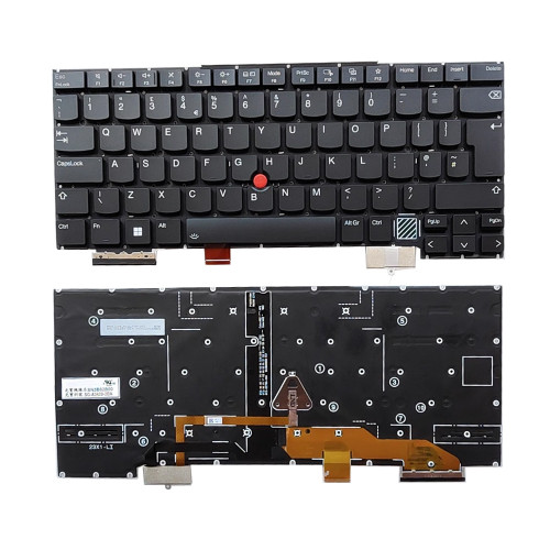 Laptop Keyboard For Lenovo ThinkPad X1 2-in-1 Gen 10 United Kingdom UK With Backlit Black New