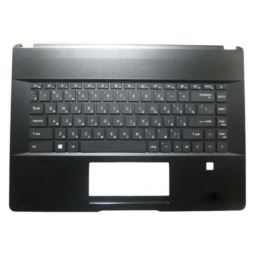 Laptop Black PalmRest& Black Keyboard For MSI Creator Z16 A11U A11UE A11UET A12U A12UET Russian RU Single-Key RGB Backlight With Fingerprint Reader Cutout Type-C Port New New