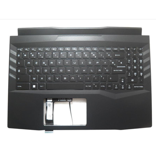 Laptop Black PalmRest& Black Keyboard For MSI Pulse GL66 11U 12U MS-1581 307581C222D37 NSK-FG0BBN 9Z.NK1BN.B0F French FR Monochrome Backlight New