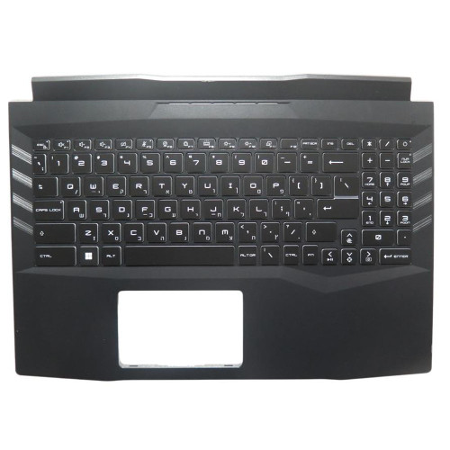 Laptop Black PalmRest& Black Keyboard For MSI Pulse GL66 11U 11UCK 11UDK 11UEK 11UGK 11UGKV Hebrew HB Monochrome Backlight New